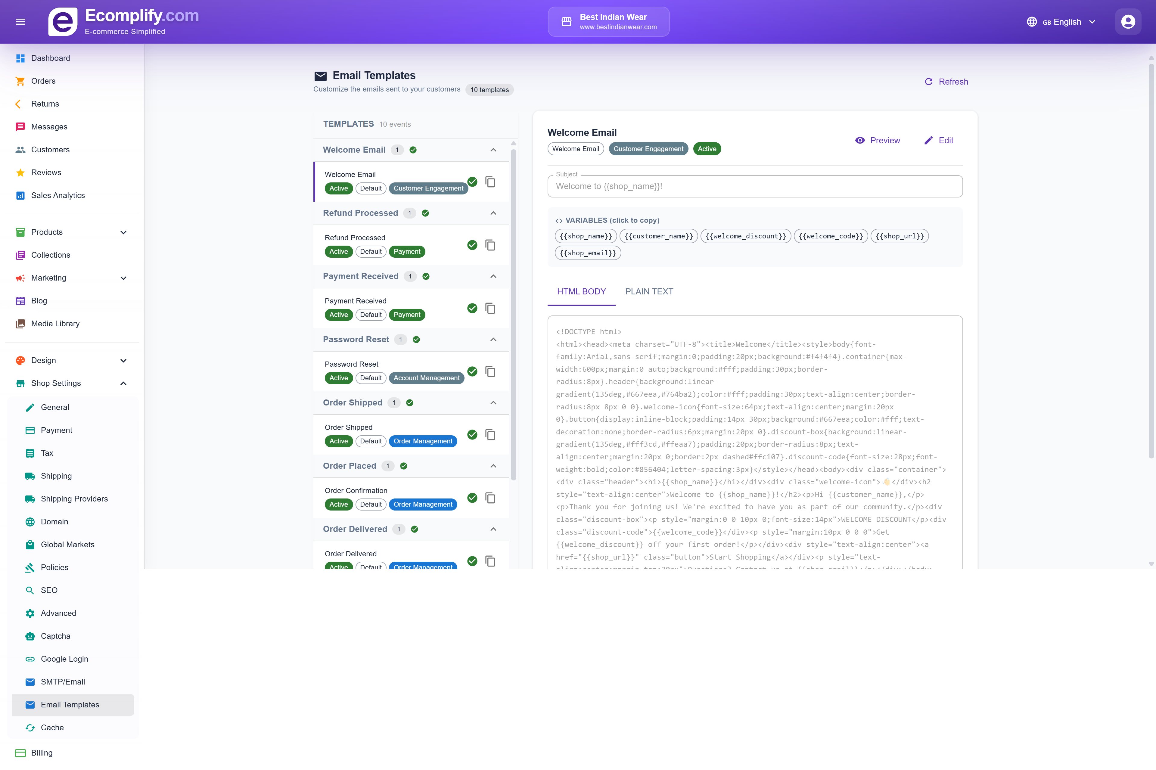 Email Templates