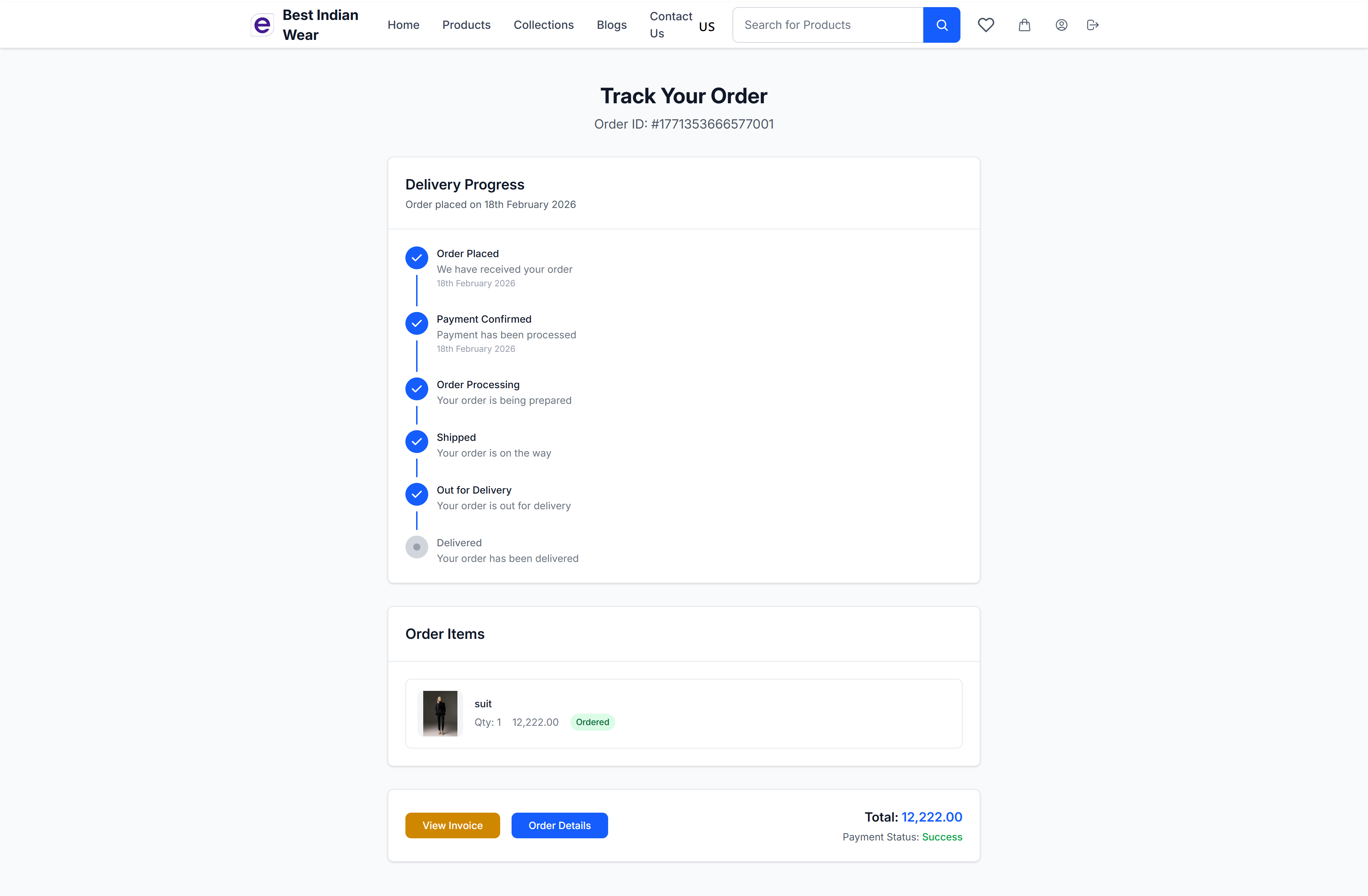 Order Tracking