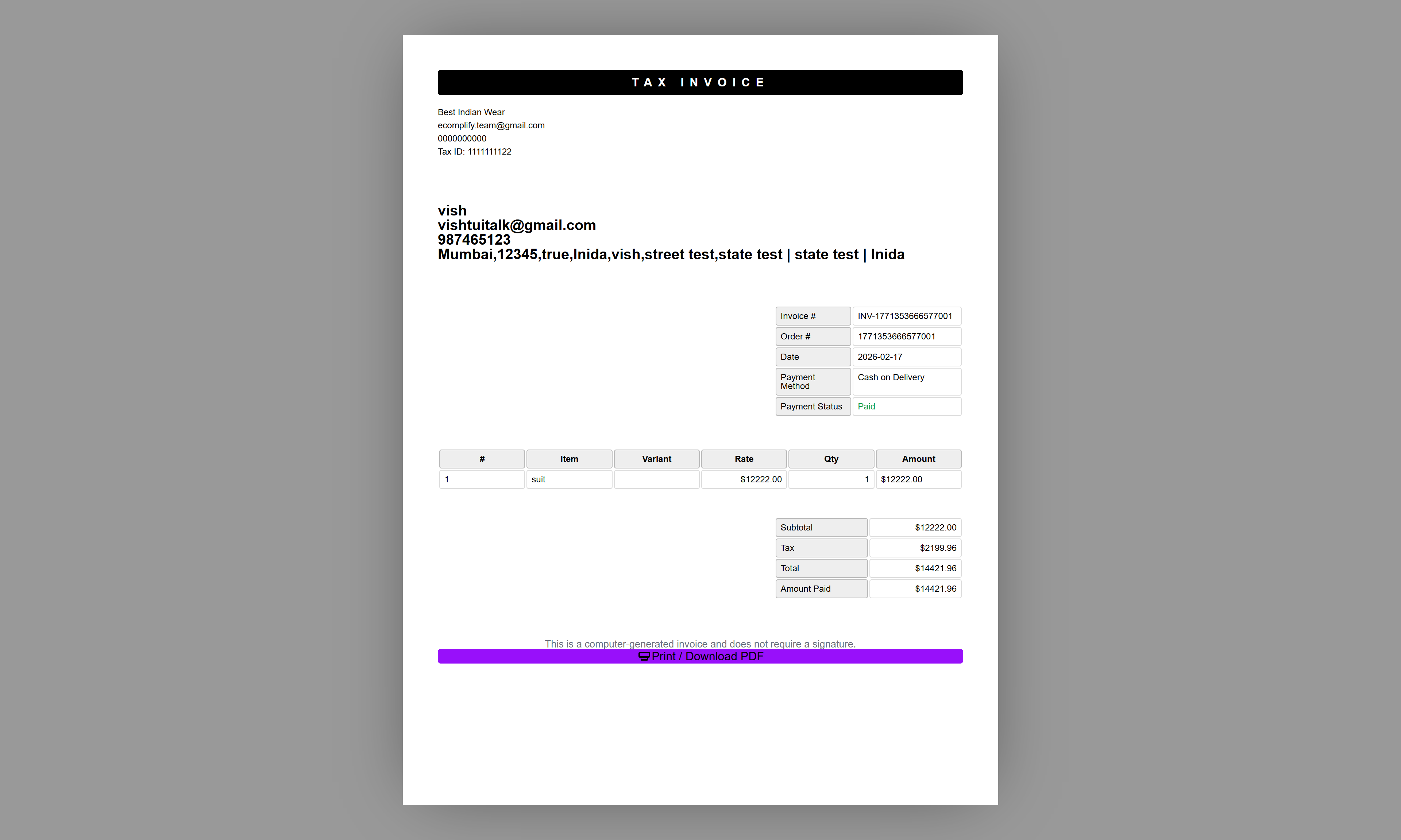 Invoice