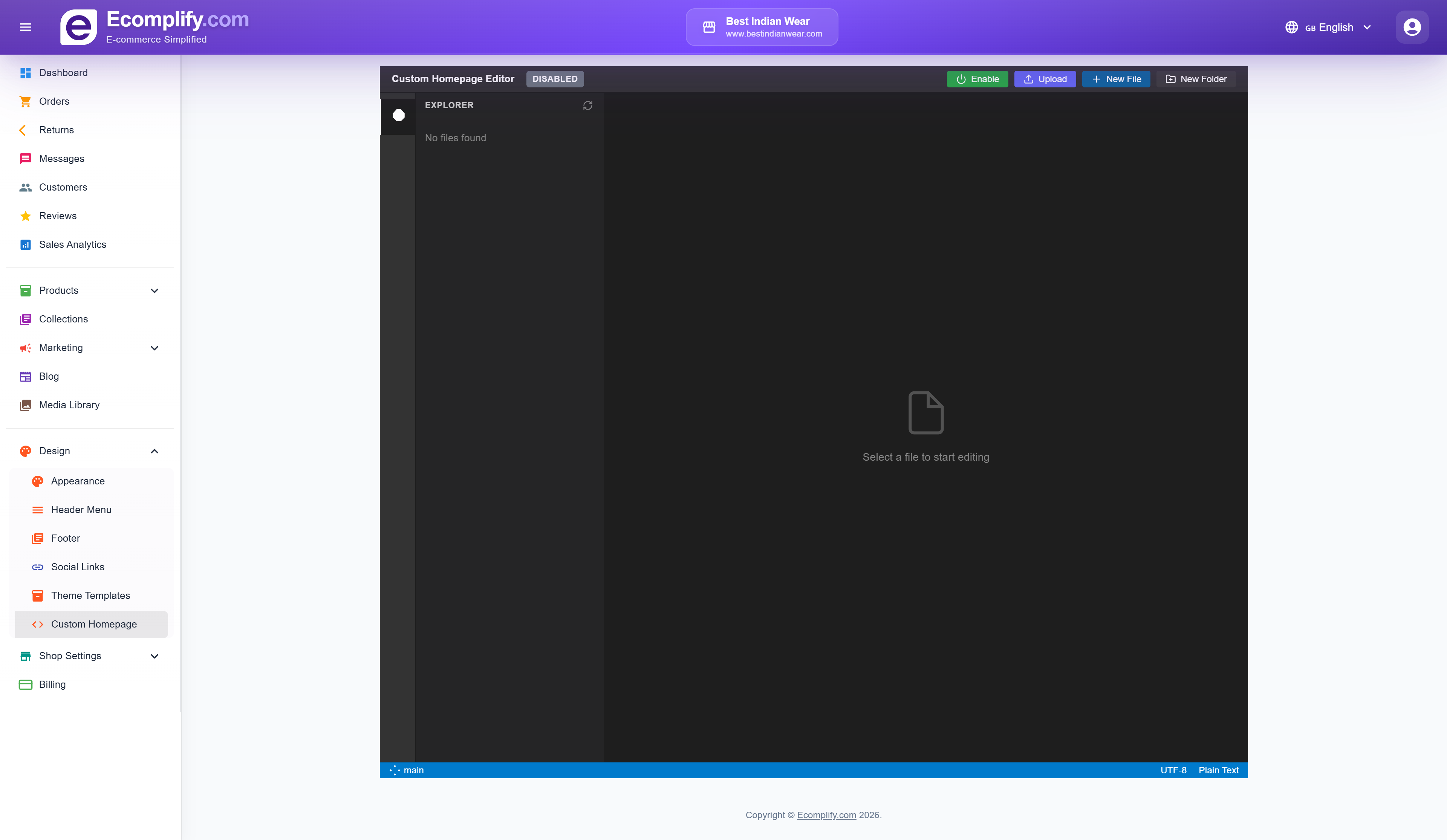 Custom Homepage